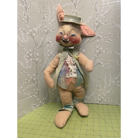 1971 ANNALEE 20” Mobilitee Mr. Easter Bunny Rabbit Hare 🐰 Poseable USA Made - Picture 2 of 7